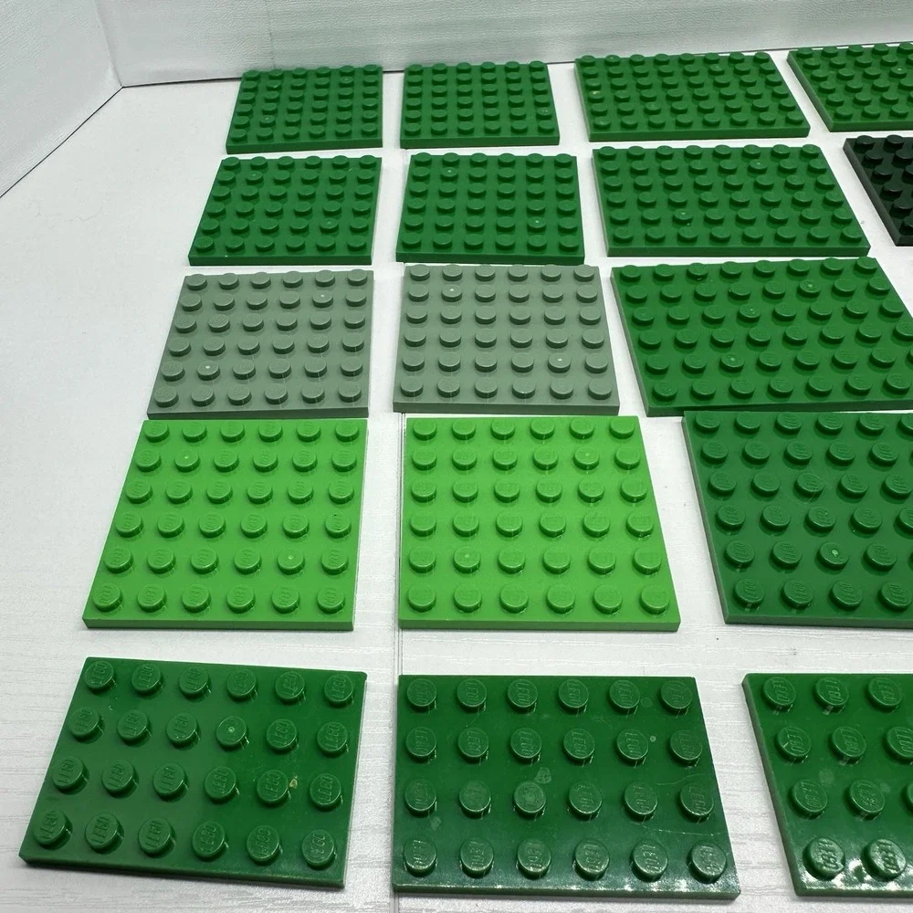 Lego Plates - Assorted Green Plate‎ In Assorted Sizes Lot Of 30